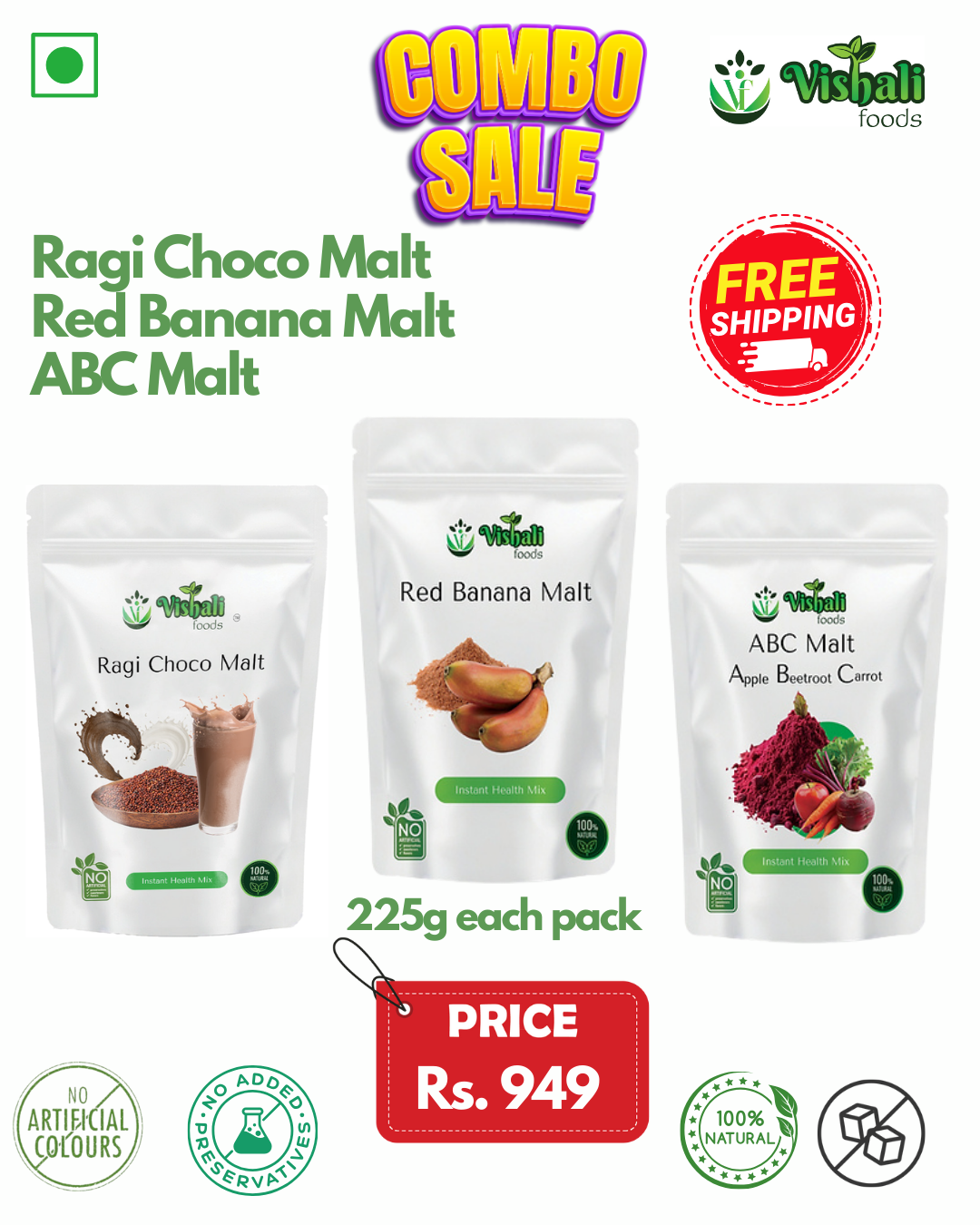 Ragi + Red Banana + ABC - Combo