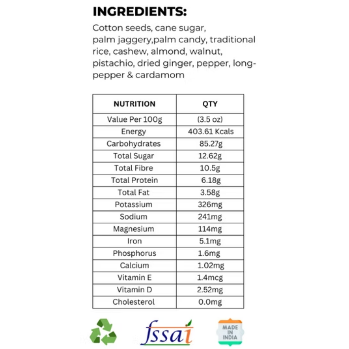 Cotton Seeds Mix (Paruthi Paal)