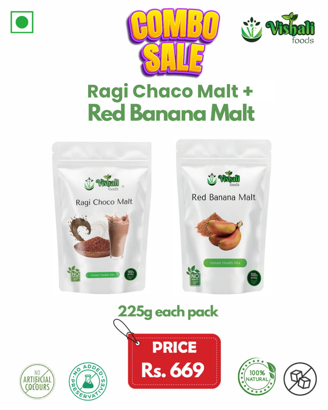 Ragi Chaco Malt + Red Banana Malt