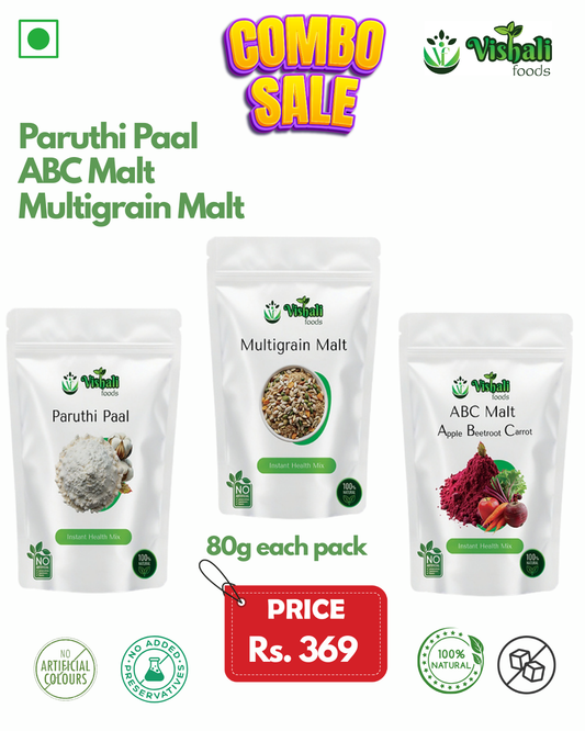 Paruthi Paal + ABC Malt + Multigrain Malt (Nutri Combo)